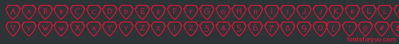 KnightsQuestShielded Font – Red Fonts on Black Background