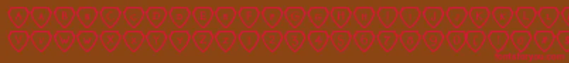 KnightsQuestShielded Font – Red Fonts on Brown Background