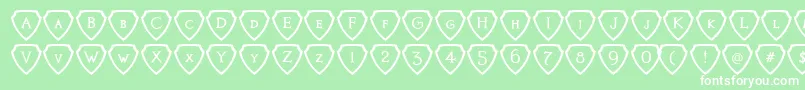 KnightsQuestShielded Font – White Fonts on Green Background