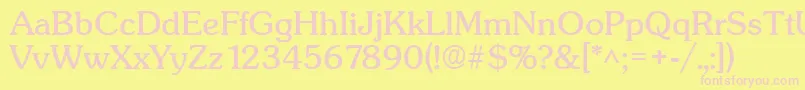 SunsetRegular Font – Pink Fonts on Yellow Background