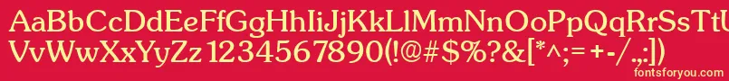 SunsetRegular Font – Yellow Fonts on Red Background