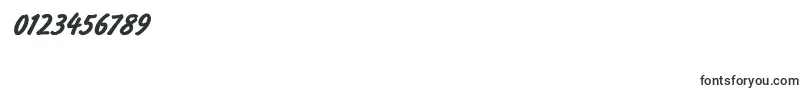 フォントBrushty0 – 数字と数値のためのフォント