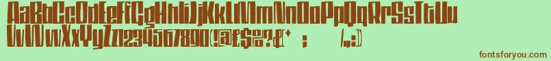 Thompson Font – Brown Fonts on Green Background