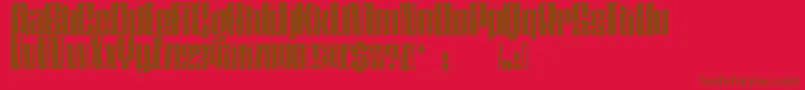 Шрифт Thompson – коричневые шрифты на красном фоне