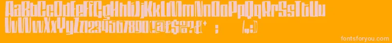 Thompson Font – Pink Fonts on Orange Background