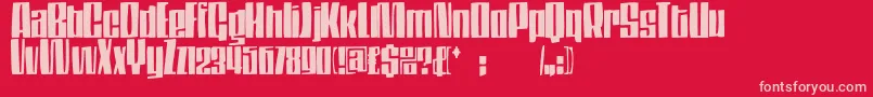 Thompson Font – Pink Fonts on Red Background