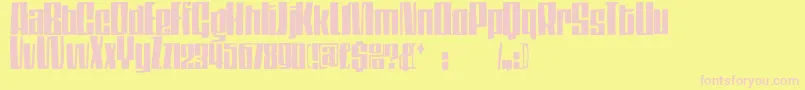 Thompson Font – Pink Fonts on Yellow Background