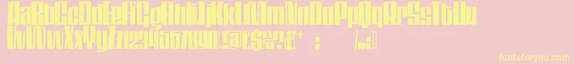 Thompson Font – Yellow Fonts on Pink Background