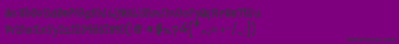 SemiCursiveGut-Schriftart – Schwarze Schriften auf violettem Hintergrund