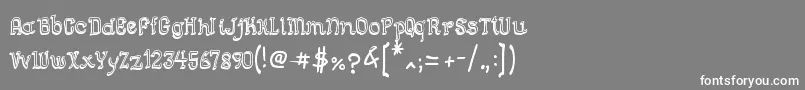 SemiCursiveGut Font – White Fonts on Gray Background