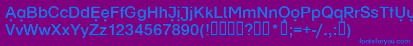 Schulvokaldots Font – Blue Fonts on Purple Background