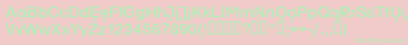 Schulvokaldots Font – Green Fonts on Pink Background