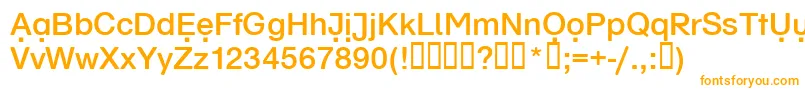 Schulvokaldots Font – Orange Fonts on White Background