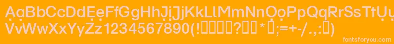 Schulvokaldots Font – Pink Fonts on Orange Background