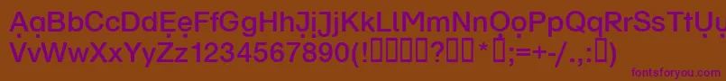 Шрифт Schulvokaldots – фиолетовые шрифты на коричневом фоне