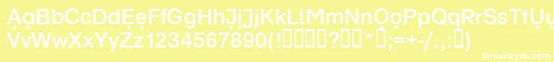 Schulvokaldots Font – White Fonts on Yellow Background