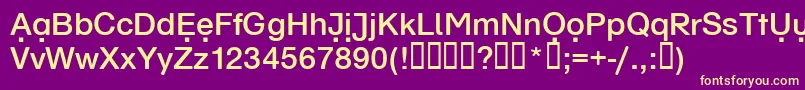 Schulvokaldots Font – Yellow Fonts on Purple Background