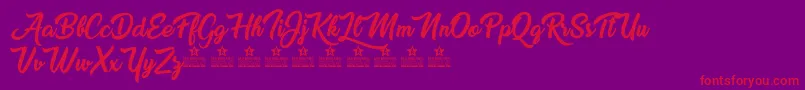 SweetSensationsPersonalUse Font – Red Fonts on Purple Background