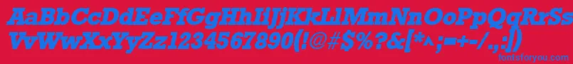 StaffordlhBoldItalic Font – Blue Fonts on Red Background