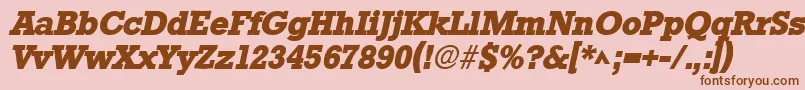 StaffordlhBoldItalic Font – Brown Fonts on Pink Background