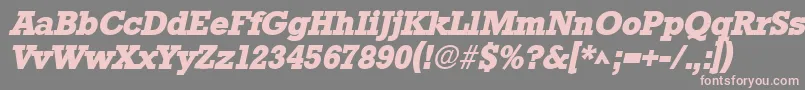 StaffordlhBoldItalic Font – Pink Fonts on Gray Background
