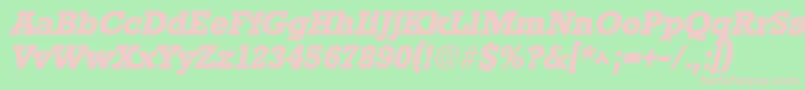 StaffordlhBoldItalic Font – Pink Fonts on Green Background