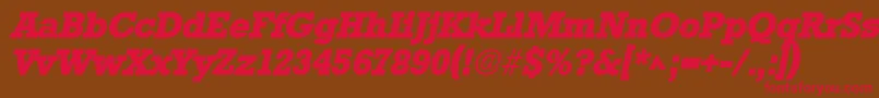 StaffordlhBoldItalic Font – Red Fonts on Brown Background