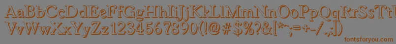 WorcestershadowRegular Font – Brown Fonts on Gray Background