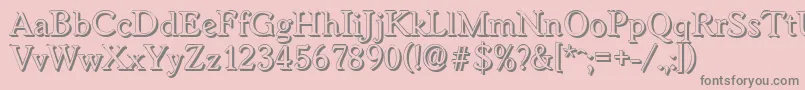 WorcestershadowRegular-Schriftart – Graue Schriften auf rosa Hintergrund