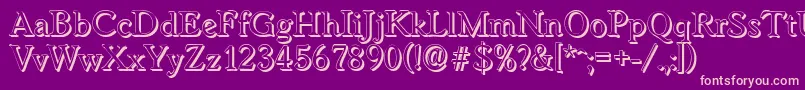WorcestershadowRegular Font – Pink Fonts on Purple Background