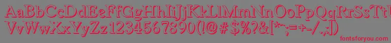 WorcestershadowRegular Font – Red Fonts on Gray Background