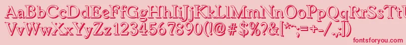 WorcestershadowRegular Font – Red Fonts on Pink Background