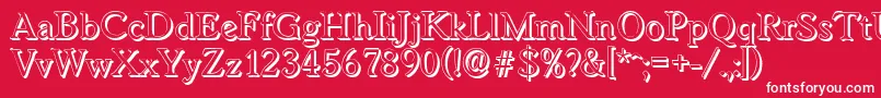WorcestershadowRegular Font – White Fonts on Red Background