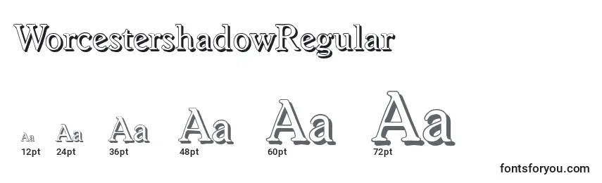 WorcestershadowRegular Font Sizes