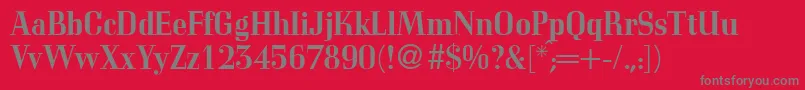 CorvettemedidbNormal Font – Gray Fonts on Red Background