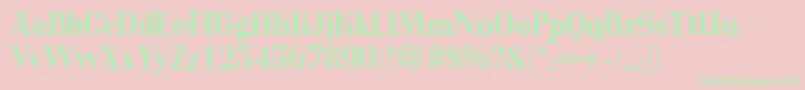 CorvettemedidbNormal Font – Green Fonts on Pink Background
