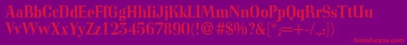 CorvettemedidbNormal Font – Red Fonts on Purple Background