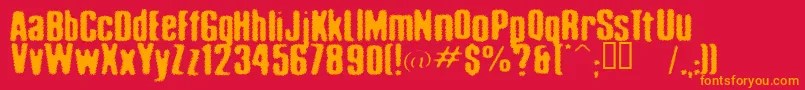 AcidReflux Font – Orange Fonts on Red Background