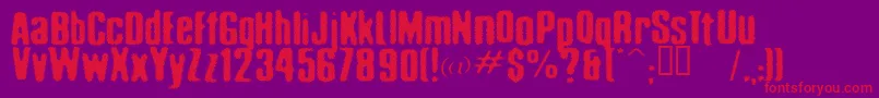 AcidReflux Font – Red Fonts on Purple Background