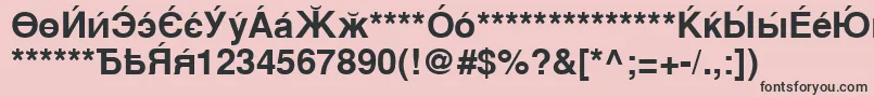 CyrillicsansBold Font – Black Fonts on Pink Background