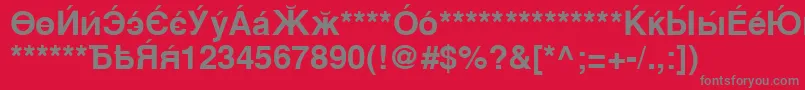 More about CyrillicsansBold Font CyrillicsansBold Font – Gray Fonts on Red Background