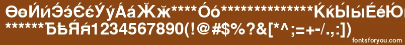 CyrillicsansBold Font – White Fonts on Brown Background