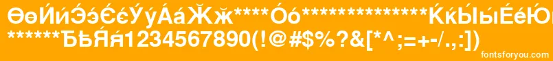 CyrillicsansBold Font – White Fonts on Orange Background