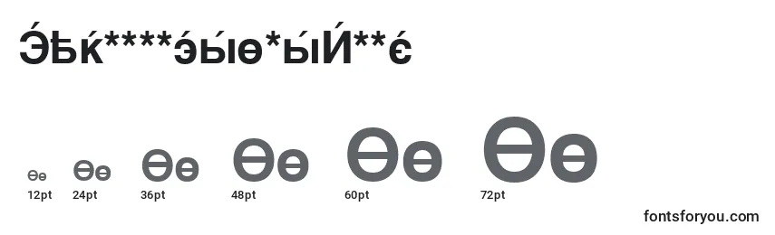 CyrillicsansBold Font Sizes