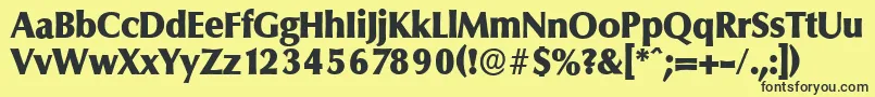 ColumbiaserialHeavyRegular Font – Black Fonts on Yellow Background