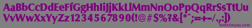 ColumbiaserialHeavyRegular Font – Purple Fonts on Gray Background