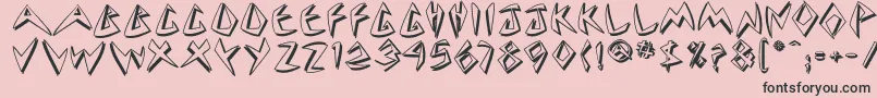 Cuneate Font – Black Fonts on Pink Background