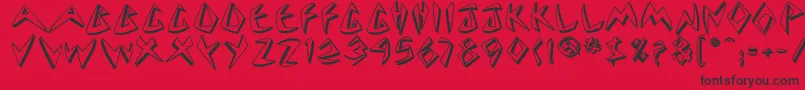 Cuneate Font – Black Fonts on Red Background
