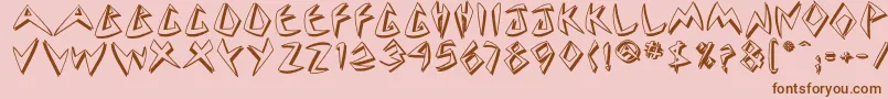 Cuneate Font – Brown Fonts on Pink Background