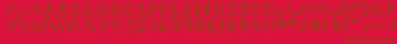 Cuneate Font – Brown Fonts on Red Background